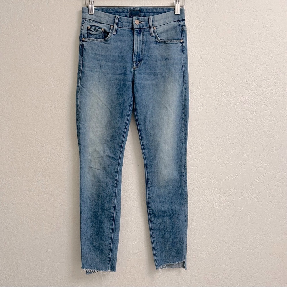 MOTHER The Looker Ankle Step Fray in‎ Truth or Dare Denim Jeans, Size 25